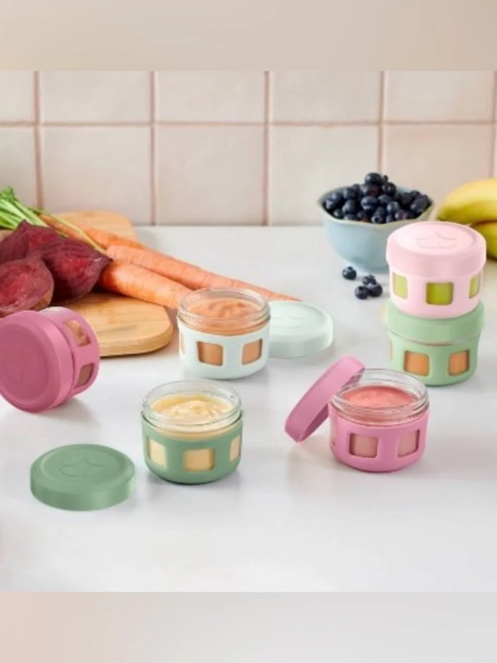 Ello 12pc (Set of 6) Glass Condiment Food Storage Containers Gradient